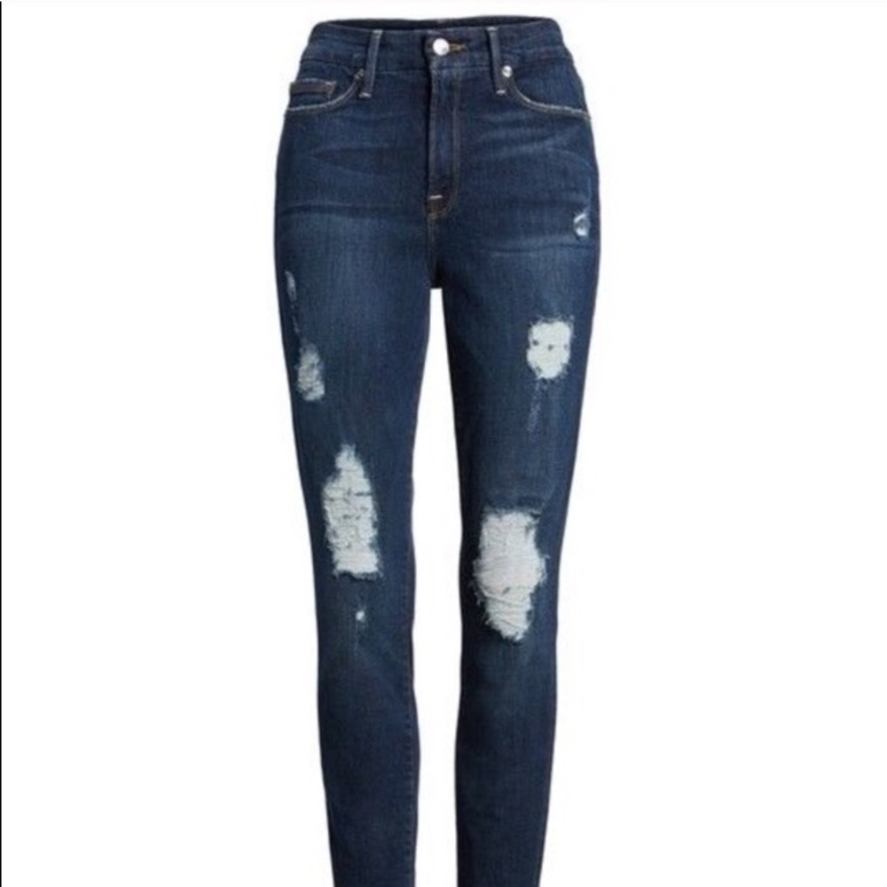 Good American Good Legs High Rise Ripped skinny